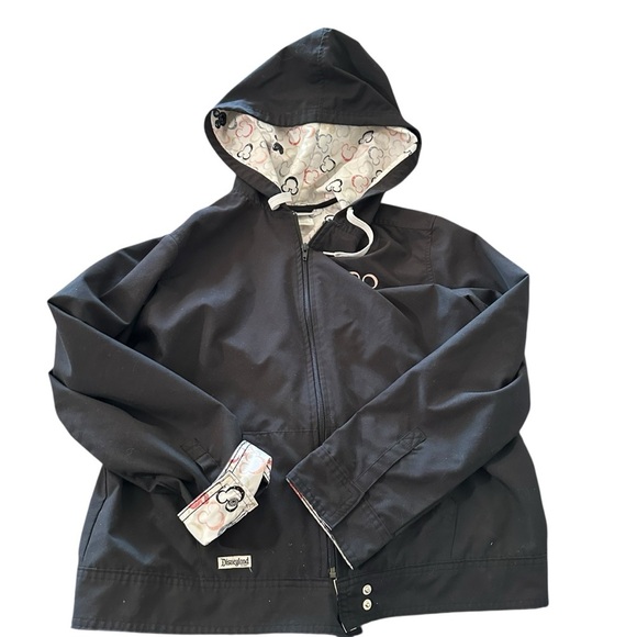 Disney Black Jacket with Patterned Lining - Picture 1 of 5